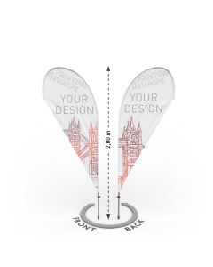 Dropflag beidseitig drucken mit Wunschmotiv - Printing4Europe