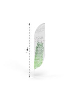 Beachflag Classic Bend M mit Mast - Printing4Europe