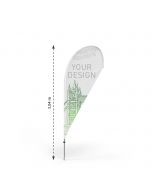 Beachflag bedrucken Classic Drop M mit Mast - Printing4Europe