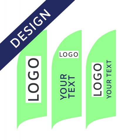 Projet Graphique pour Drapeau Publicitaire Aluminium Bent