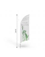 Feather flags with aluminum pole Bend M - Printing4Europe